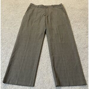 Y2K Express Editor Fine Plaid Pants Women's 32/30 Gray Academia Classic Career